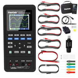 Hantek 2D72 250MSa/S Handheld Digital Oscilloscope Waveform Generator Multimeter USB Portable 70MHz 2 Channel Multifunction 6Ksa Storage Depth(Hantek2D72)