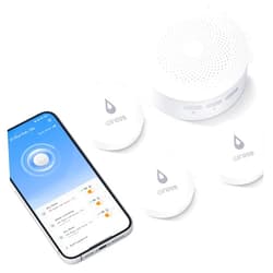 Winees WiFi Water Leak Detector, 3 Pack Water Sensors with 100dB Adjustable Alarm, Leak Alert Email&SMS Notification, 100M Transmission for Basement, Bathroom, Laundry, IFTTT, S1 Plus, 2.4G WiFi Only