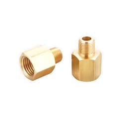 T TANYA HARDWARE Brass Fitting Reducer Adapter, 1/8 Inch NPT Male to 1/8 Inch NPT Female, Male to Female Pipe Adapter, 1/8 Inch NPT Brass Pipe Extension Fittings, Pack of 2