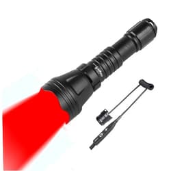 Odepro KL52 Red Light Flashlight for Night Hunting Zoomable Long Range 375 Yards Red Lens Spotlight with Stepless Dimming Remote Pressure Switch for Coyote Hog Varmint Predator Hunting