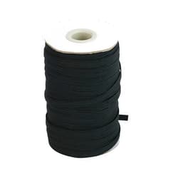 DHAIQC Flat Elastic Band for Sewing, 1/4 inch 50 Yards High Elasticity Black Elastic Cord Elastic Rope Knit Elastic Spool for Sewing DIY Crafts(Black, 1/4 Inch * 50 Yard)