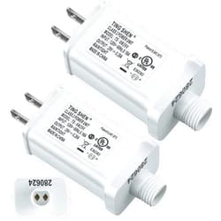 Enhon 29V LED Power Supply, UL Listed LED Transformer Replacement Class 2 Power Supply, Low Voltage Transformer US Plug Adapter for Christmas Tree Light and LED String Light, White (TS-8W29V, 2 Pack)