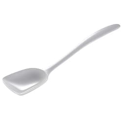 Gourmac Hutzler 11 Inch Melamine Flat-Front Spoon (White)