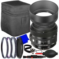 PhoenixPhoto | Sigma Intl Sigma 30mm f/1.4 DC HSM Art Lens for Nikon F + Variable Neutral Density Filter (ND2-ND400), 3PC Multi-Coated Digital HD UV Filter Kit (UV, CPL, FLD) & More (13pc Bundle)