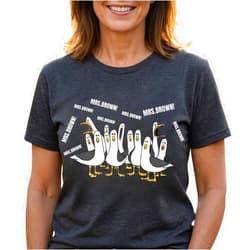 43Lotus Funny Teacher Seagull Custom Name - Personalized Shirt, Custom Seagulls Teacher Shirt, Funny Teacher Tee