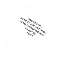SharkBliss Funny Quotes Cocktail Napkins, 100 Pack Dearly Beloved We Are Gathered Here Today To Get Through This Thing Called Life Birthday Anniversary Cocktail Napkins 2-Ply, 5x5