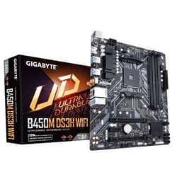 GIGABYTE B450M DS3H WiFi-Y1 (AM4//AMD/B450/mATX/SATA 6GB/s/USB 3.1/HDMI/Wifi/DDR4/Motherboard)