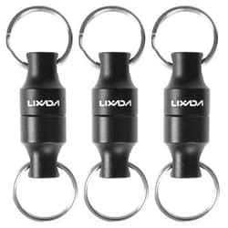 LIXADA Magnetic Net Release Holder Fishing Zinger Retractors Fly Fishing Net Keeper Magnet Clip Landing Net Connector with Coil Carabiner Clip Magnetic Net Release