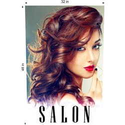 NAILSIGNS.com Hair II Beauty Salon Sign Advertising Marketing Décor Vertical (Perforated 70/30 See Through Window Vinyl (Outdoors), 48