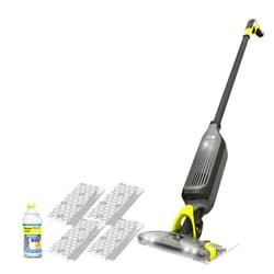 Shark VACMOP Cordless Hard Floor Cleaner, Vacuum and Spray Mop, Powerful Suction, Lightweight, LED Headlights, Includes 4 Disposable Pads, 12oz Multi-Surface Cleaning Solution, Gray, VM252