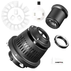 AMBITFUL AL-16 PRO Bowens Mount Split Focalize Conical Snoot Optical Condenser Art Special Effects Shaped Beam Light Cylinder with for Nikon AI Lens Adapter