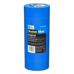 ScotchBlue Original Multi-Surface Painters Tape, 2 Inch Wide (1.88 In. x 60 Yds), 6 Rolls Blue Paint Tape Protects Surfaces & Removes Easily, Masking Tape for Indoor and Outdoor Use (2090-48TP6)