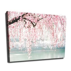 OpiCa Cherry Blossom Festival Art Japanese Pink Cherry Blossom Poster Decorative Painting Canvas Wall Art Living Room Posters Bedroom Painting (No-Framed,24×36inch)