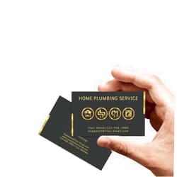LiDuoMi Custom Installation Repair Maintenance Emergency Upgrades and Renovations Plumbing Service Double-Sided Thick Waterproof Paper Business Cards Customize for Small Business (Template 19)