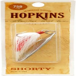 Hopkins Towing Solutions 75BW Shorty Treble Bucktail Silver/White Bucktail