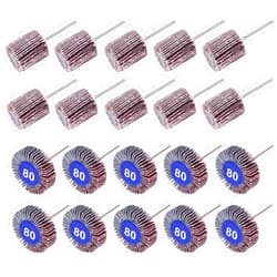 AUTOTOOLHOME 20PCS Abrasive Flap Wheel Sander 80 Grit 1/8