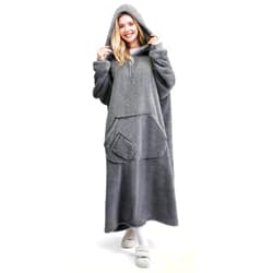Giggling Getup Wearable Blanket Hoodie for Adults - Oversized Sherpa Sweatshirt Blanket with Giant Pocket & Sleeves - Soft Cozy Warm Hooded Blanket Gift for Women Men Birthday Christmas Pink