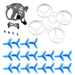 HAPPYMODEL Mobula6 Spare Parts Replacement 65mm Bwhoop65 Frame Propeller 31mm 3-Blade Props CW CCW 1mm Hole with Camera Canopy