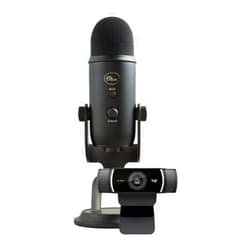 Logitech for Creators Logitech Blue Microphones Yeti USB Microphone (Blackout) Plus C922 Pro Stream Pro Streamer Pack