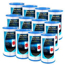 POOLPURE Replacement Filter for Type A or C, Compatible with Intex 29000E/59900E, Easy Set Pool Filters, Summer Escapes or Summer Waves Above Ground Pools, Pack of 12