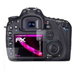 AtFoliX Plastic Glass Protective Film compatible with Canon EOS 7D Glass Protector, 9H Hybrid-Glass FX Glass Screen Protector of plastic (Set of 1)