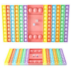 Grehge bvcat Easter Basket Stuffers Big Pop It Game Fidget Toys with Dice Jumbo Chess Board Push Bubble Sensory Toys for Parent-Child Time Easter Eggs Hunt Classroom Exchange and Game Prize Supplies