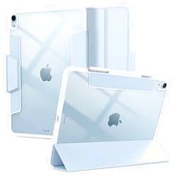 Spigen Ultra Hybrid Pro Designed for iPad Air 11 Inch Case (2024), 10.9 Inch 5th/4th generation Case (2022/2020) with Transparent Back and Pencil Holder - Sky Blue