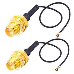 Onelinkmore UFL to SMA M.2 NGFF IPX IPEX MHF4 to RP SMA Female (Male pin) RF Pigtail WiFi Antenna Extension Cable 0.81mm for PCI WiFi Card Wireless Router M.2 Cards Pack of 2 (4 inch (10 cm))