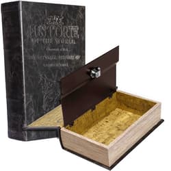 Barska Portable Diversion Dual Book Safe Concealed Lock Box for Secure and Discreet Hidden Storage of Valuables and Personal Items