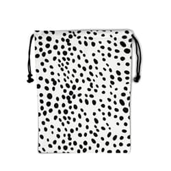 Nerxy Black Dots Gymnastics Grip Bag - Polka Dot Grips Bag Animal Gym Bag for Gymnasts Animal Spots Drawstring Storage Bags Pouch Adjustable