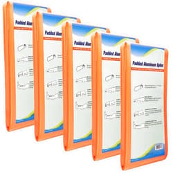 NOVAMEDIC Pack of 5 First Aid Padded Universal Aluminum Splints - 36 inch, Brace for Splinting Hands, Legs, Wrist, Ankle and Fractured or Injured Limbs, Flat Folded, Waterproof