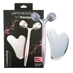 JAPONESQUE SKINTherapy Contouring Facial Tool V Roller for Lymphatic Drainage, Facial Massage, Relieves Tension and Improves Absorption of Skin Care Products