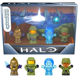 LITTLEPEOPLE COLLECTOR Little People Collector Halo Video Game Special Edition Set for Adults & Fans, 4 Character Figures in Display Gift Box