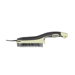 HYDE 46834 MAXXGRIP PRO Wire Brush, 11-3/4-Inch, Black