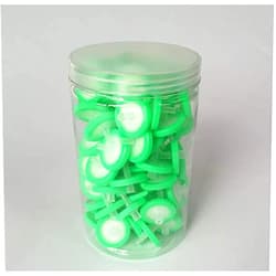 LabZhang 100 Count Syringe Filter, Nylon Hydrofilic Membrane 25mm Diameter 0.22um Pore Size, Syringe Lab Filters, Non Sterile Filtration (Green)