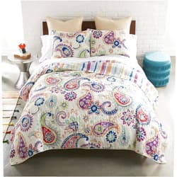Donna Sharp Queen Bedding Set - 3 Piece - Cali Contemporary Quilt Set with Queen Quilt and Two Standard Pillow Shams - Machine Washable