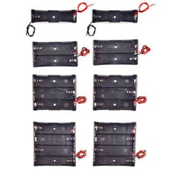 QTEATAK 8 Pack 18650 Battery Holder Bundle with Wire 1 18650 Battery Holder 3.7V, 2 Pcs, 2 Battery Holder 7.4V, 2 Pcs, 3 Battery Holder 11.1V, 2 Pcs, 4 Battery Holder 14.8V, 2 Pcs
