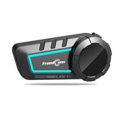 FreedConn KY V2 Motorcycle Helmet Bluetooth 6.0 Headset for Riders, Dual-Channel Mix, Music Sharing, 500m 2-Way Intercom, Smart Noise Cancelling, Voice Assistant, Dual Phone Connection, 1 Pack