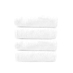 GT Globaltex Fine Linens Luxurious Turkish Cotton Bath Towel Set of 4- Ultimate Softness and Absorbency for a Spa-Like Experience, 600 GSM (White, 4 Pcs Bath Towel Set)