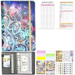 NHARO A6 Budget Binder with Binder Expense Budget Sheets,for Budgeting and Saving Money,Monthly Bill Organizer with Pockets.