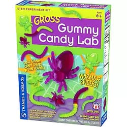 Thames & Kosmos Gross Gummy Candy Lab - Worms & Spiders! Sweet Science STEM Experiment Kit, Make Your Own Plant-Based Gummy Candies in Cool Shapes & Colors | Learn Chemistry | Looks Gross, Tastes Great, Green