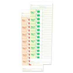 Xcdiscount Lathem Time M2100 Universal Time Card, Side Print, 3 1/2 x 9, Bi-Weekly/Weekly, 2-Sided 100/Pack