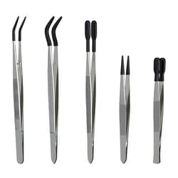 MMOBIEL Entomology Forceps Set by MMOBIEL [5 Pcs] – Stainless Steel Precision Instruments with Rubber Tip Forceps Tweezers for Entomology, Insect/Bug/Butterfly Pinning, Dissecting, Taxidermy and Delicate Work