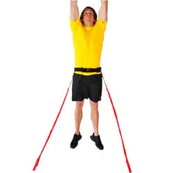 SPEEDSTER Sky Leaper- Vertical Jump Trainer for All Athletes with Adjustable Padded Belt and Adjustable Resistance Bungee Cords, Plus 2 Anchors- Heavy- High School Resistance