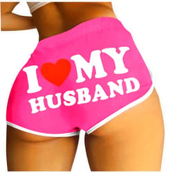 Generic Booty Shorts for Women Sexy Naughty Letter Printed Yoga Dance Gym Workout Running Active Hot Shorts Loungewear Pajama