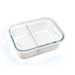 420 Trinkets Dual Dunk Iso Soak Cleaning Station (Large, White)