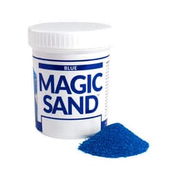 Steve Spangler Science Magic Sand, 227g, Blue – Colored Play Sand That Never Gets Wet, Exciting STEM Activity, Learn and Teach About Water Molecules for Home and Classroom Use