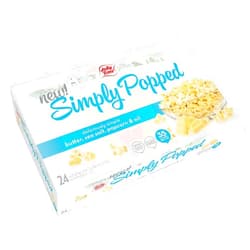 Jolly Time Value Pack Simply Popped - Lightly Salted Microwave Popcorn - Gluten Free & Kosher Snack with Natural Whole Grain Kernels (Simply Popped Butter, 3 Ounce (Pack of 24))