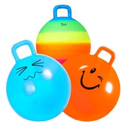 Xino Sports Blue, Orange and Rainbow Hopping Balls Bundle
