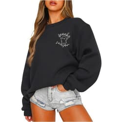 Rianclud Halloween Sweatshirt Women Crewneck Spooky Season Sweatshirts Cute Ghost Graphic Pullover Shirt Long Sleeve Tops